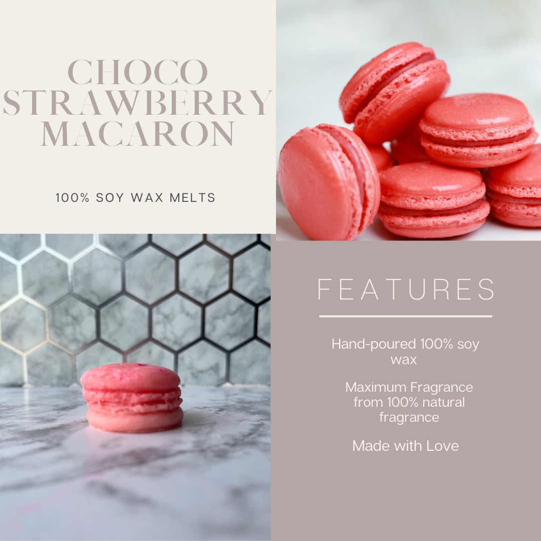 Choco Strawberry Macaron Soy Wax Melt